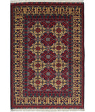 Afghan 3'2'' X 4'9'' Hand-Knotted Wool Rug 3'2'' x 4'9'' (95 X 143) / Red / N/A