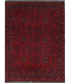 Afghan 4'11'' X 6'6'' Hand-Knotted Wool Rug 4'11'' x 6'6'' (148 X 195) / Red / N/A