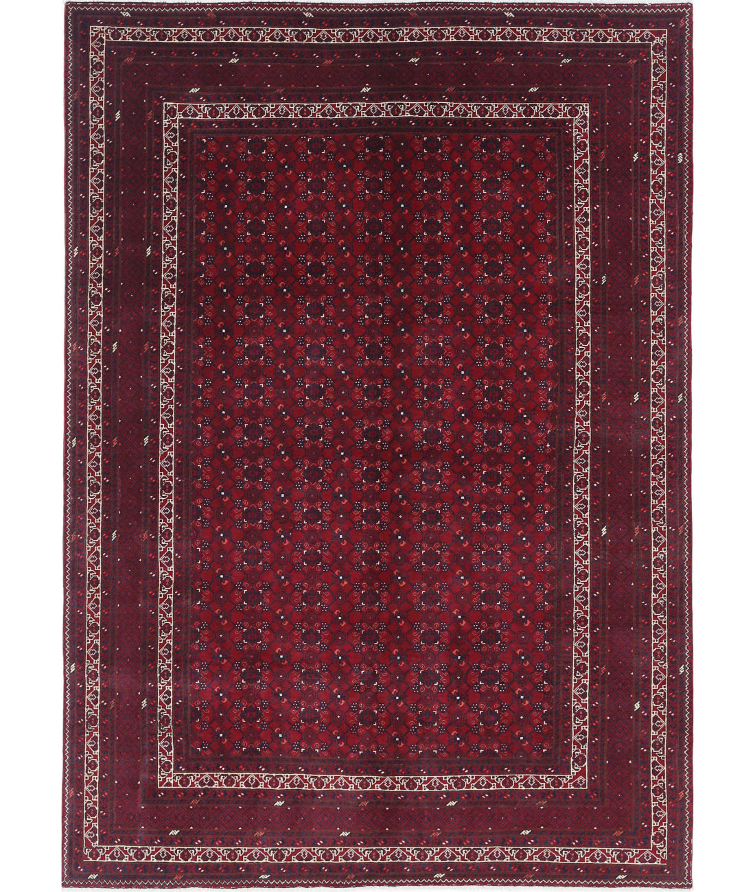 Afghan 6'7'' X 9'6'' Hand-Knotted Wool Rug 6'7'' x 9'6'' (198 X 285) / Red / N/A