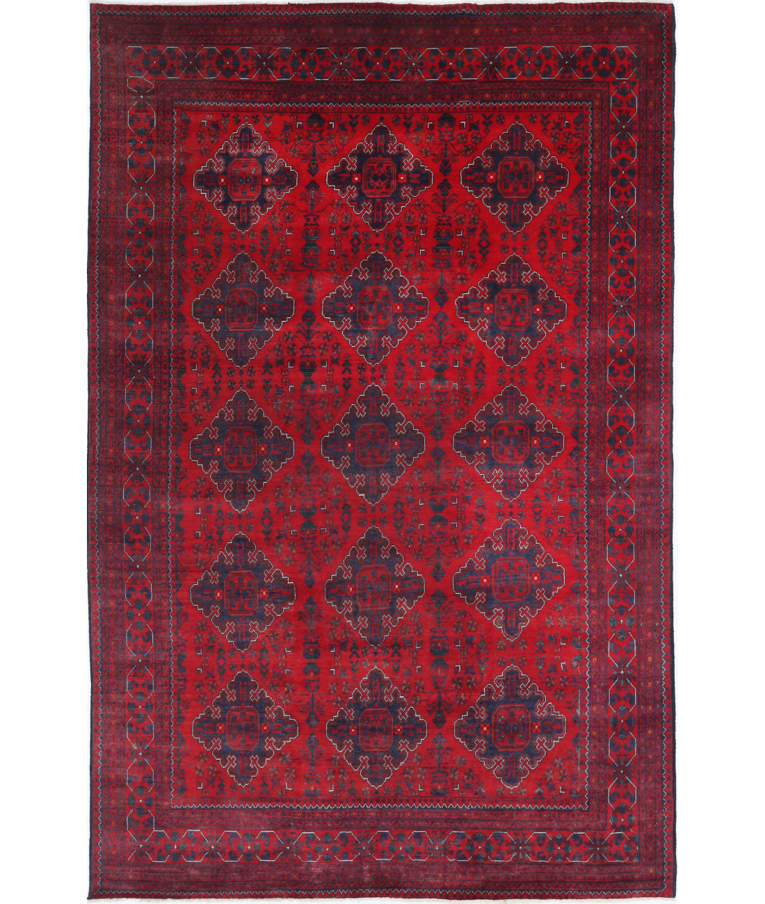 Afghan 6'5'' X 10'0'' Hand-Knotted Wool Rug 6'5'' x 10'0'' (193 X 300) / Red / N/A