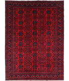 Afghan 6'7'' X 9'4'' Hand-Knotted Wool Rug 6'7'' x 9'4'' (198 X 280) / Red / N/A