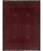 Afghan 4'10'' X 6'5'' Hand-Knotted Wool Rug 4'10'' x 6'5'' (145 X 193) / Red / N/A