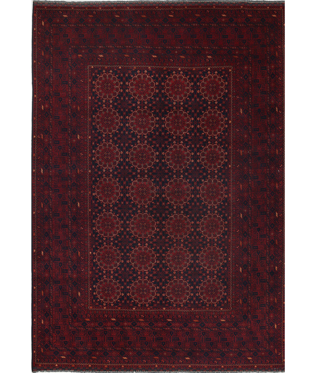 Afghan 6'8'' X 9'8'' Hand-Knotted Wool Rug 6'8'' x 9'8'' (200 X 290) / Red / N/A