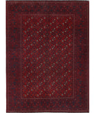 Afghan 4'9'' X 6'4'' Hand-Knotted Wool Rug 4'9'' x 6'4'' (143 X 190) / Red / N/A