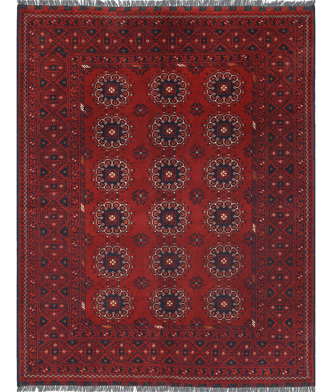 Afghan 4'11'' X 6'4'' Hand-Knotted Wool Rug 4'11'' x 6'4'' (148 X 190) / Red / N/A