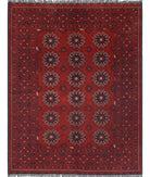 Afghan 4'11'' X 6'4'' Hand-Knotted Wool Rug 4'11'' x 6'4'' (148 X 190) / Red / N/A