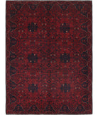 Afghan 4'9'' X 6'5'' Hand-Knotted Wool Rug 4'9'' x 6'5'' (143 X 193) / Red / N/A