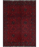 Afghan 4'11'' X 6'6'' Hand-Knotted Wool Rug 4'11'' x 6'6'' (148 X 195) / Red / N/A