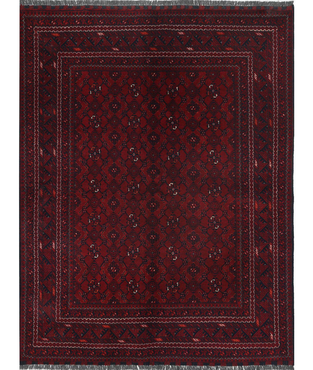 Afghan 4'9'' X 6'3'' Hand-Knotted Wool Rug 4'9'' x 6'3'' (143 X 188) / Red / N/A