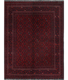 Afghan 4'9'' X 6'3'' Hand-Knotted Wool Rug 4'9'' x 6'3'' (143 X 188) / Red / N/A