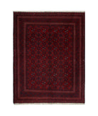 Afghan 5'0'' X 6'4'' Hand-Knotted Wool Rug 5'0'' x 6'4'' (150 X 190) / Red / N/A