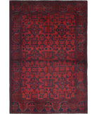 Afghan 3'3'' X 4'9'' Hand-Knotted Wool Rug 3'3'' x 4'9'' (98 X 143) / Red / N/A