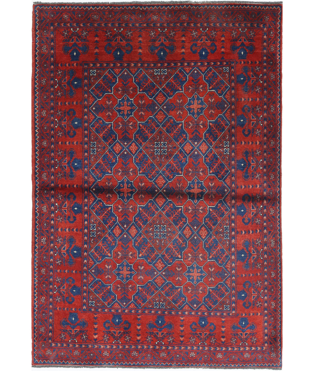 Afghan 3'4'' X 5'0'' Hand-Knotted Wool Rug 3'4'' x 5'0'' (100 X 150) / Red / N/A