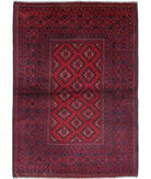 Afghan 3'4'' X 4'10'' Hand-Knotted Wool Rug 3'4'' x 4'10'' (100 X 145) / Red / N/A