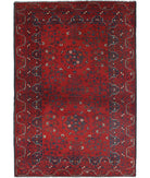 Afghan 3'2'' X 4'9'' Hand-Knotted Wool Rug 3'2'' x 4'9'' (95 X 143) / Red / N/A