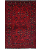 Afghan 3'2'' X 4'11'' Hand-Knotted Wool Rug 3'2'' x 4'11'' (95 X 148) / Red / N/A