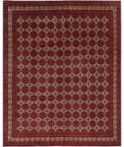 Afghan 13'1'' X 15'9'' Hand-Knotted Wool Rug 13'1'' x 15'9'' (393 X 473) / Red / N/A