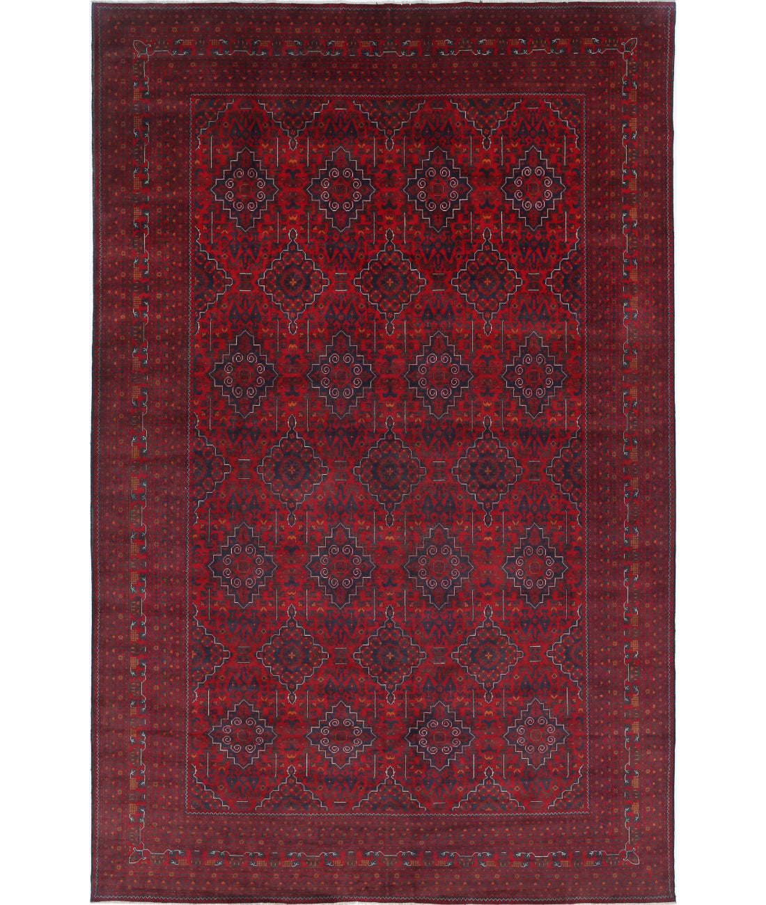 Afghan 10'0'' X 15'7'' Hand-Knotted Wool Rug 10'0'' x 15'7'' (300 X 468) / Red / N/A