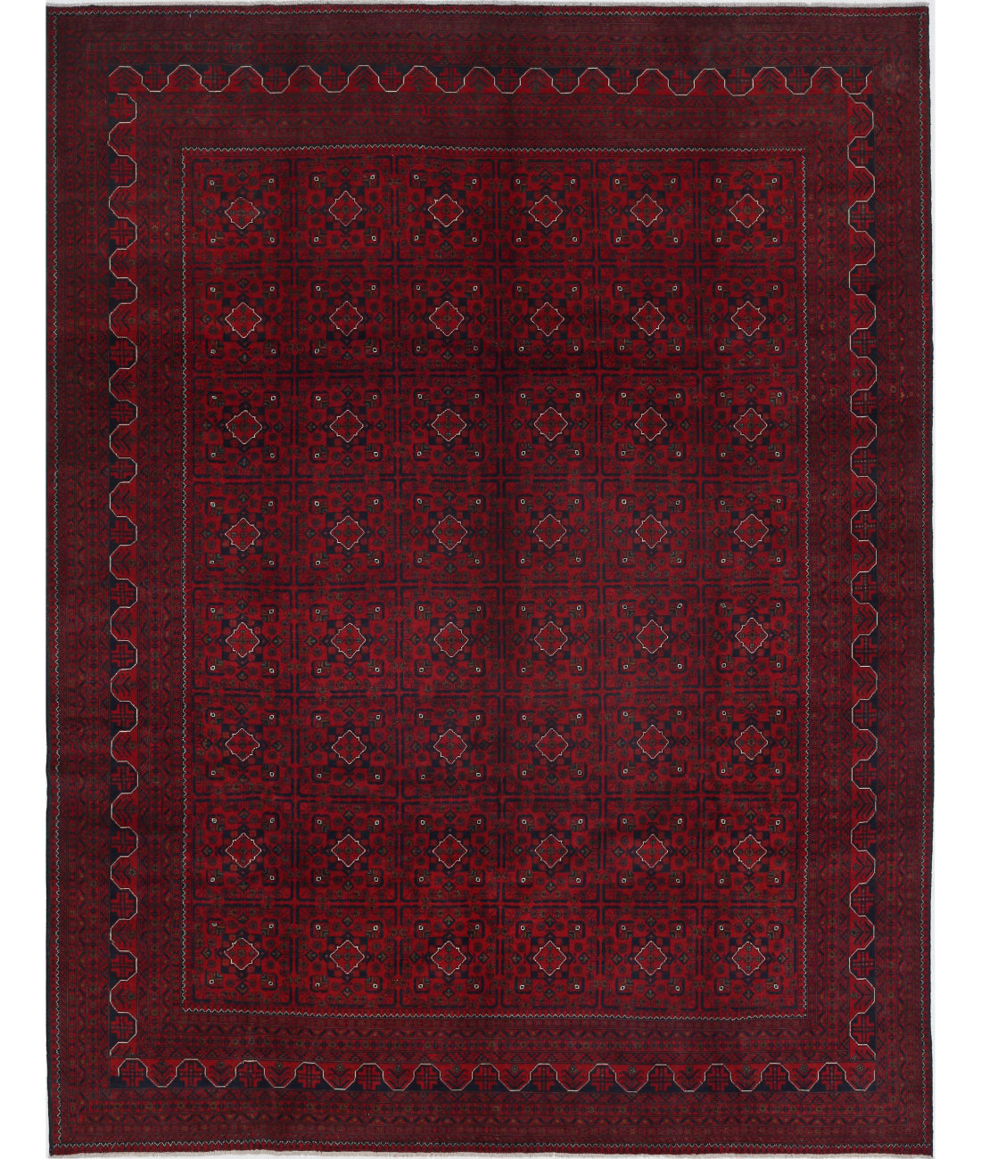 Afghan 9'8'' X 12'6'' Hand-Knotted Wool Rug 9'8'' x 12'6'' (290 X 375) / Red / N/A