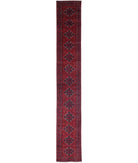 Afghan 2'6'' X 18'9'' Hand-Knotted Wool Rug 2'6'' x 18'9'' (75 X 563) / Red / N/A