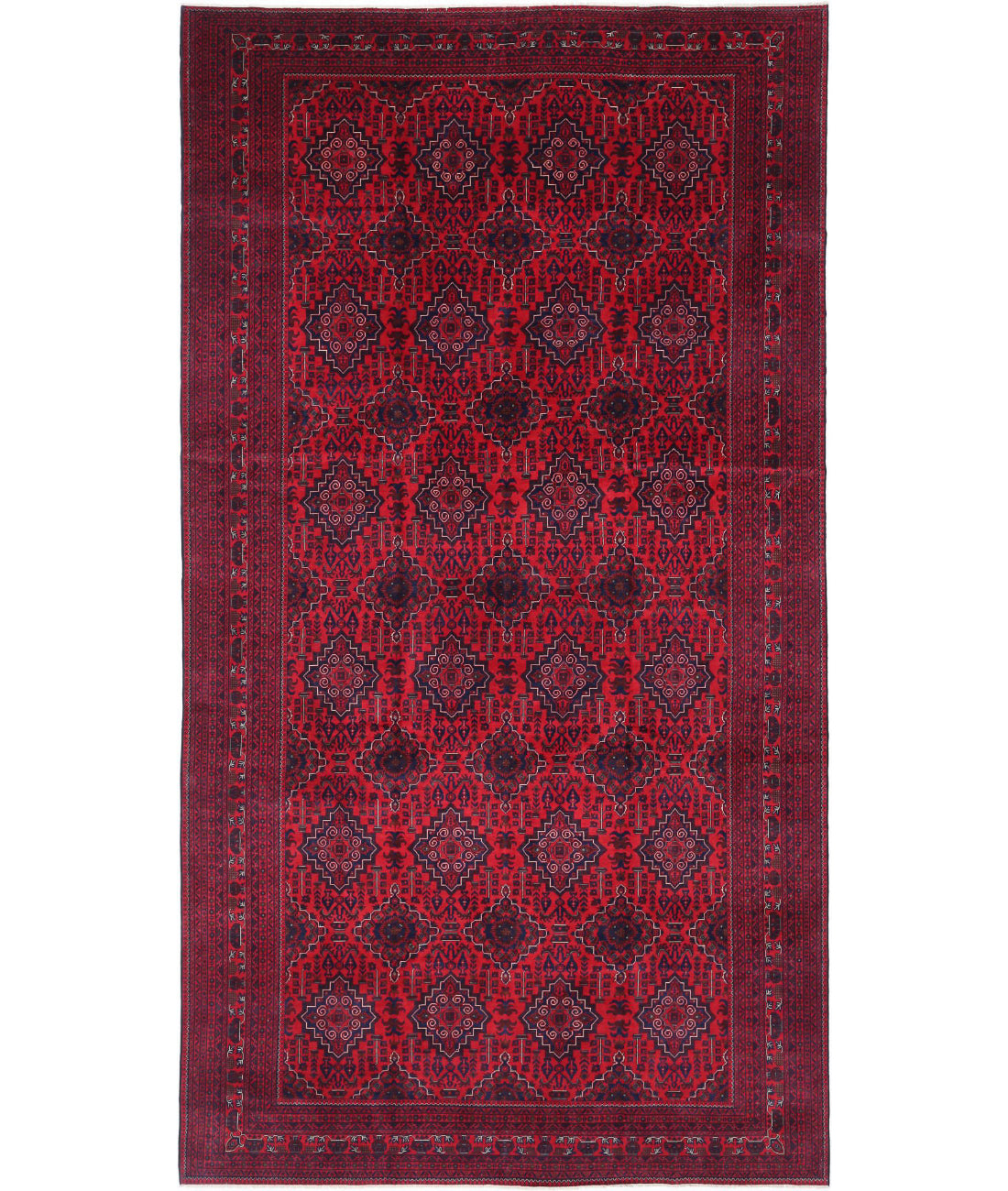 Afghan 9'11'' X 18'10'' Hand-Knotted Wool Rug 9'11'' x 18'10'' (298 X 565) / Red / N/A