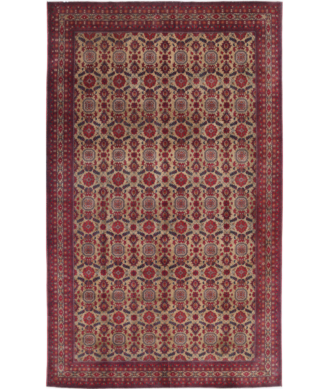 Afghan 9'6'' X 15'7'' Hand-Knotted Wool Rug 9'6'' x 15'7'' (285 X 468) / Red / N/A