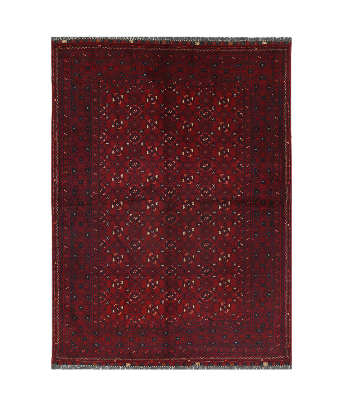 Afghan 4'9'' X 6'6'' Hand-Knotted Wool Rug 4'9'' x 6'6'' (143 X 195) / Red / N/A