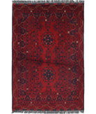 Afghan 3'4'' X 4'11'' Hand-Knotted Wool Rug 3'4'' x 4'11'' (100 X 148) / Red / N/A