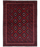 Afghan 3'5'' X 4'7'' Hand-Knotted Wool Rug 3'5'' x 4'7'' (103 X 138) / Red / N/A