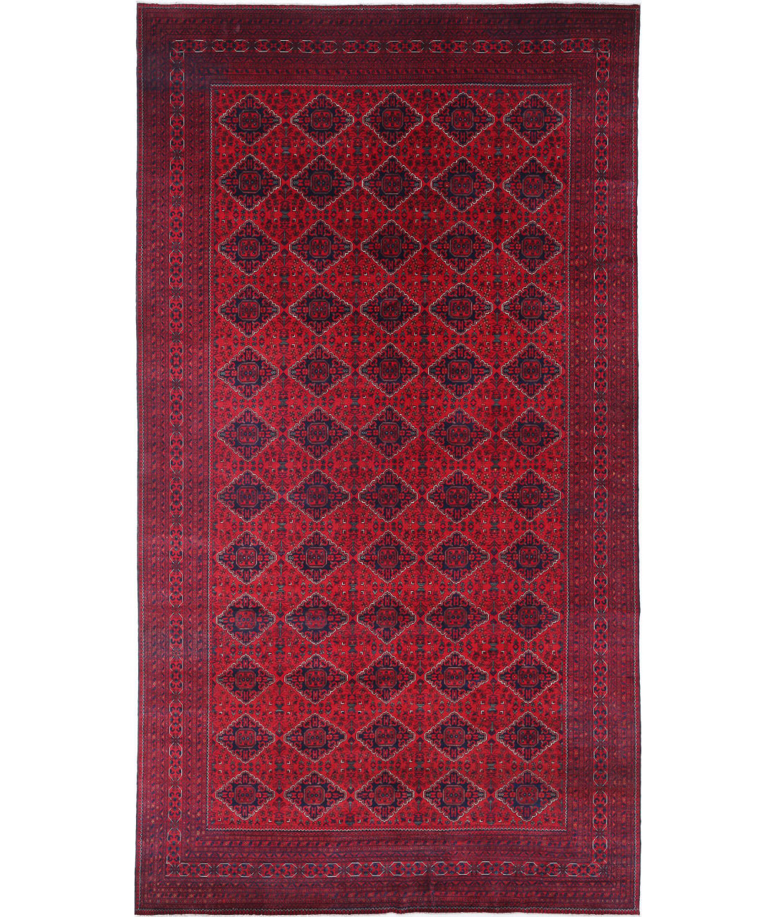 Afghan 9'8'' X 18'6'' Hand-Knotted Wool Rug 9'8'' x 18'6'' (290 X 555) / Red / N/A