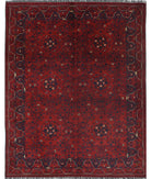 Afghan 4'10'' X 6'2'' Hand-Knotted Wool Rug 4'10'' x 6'2'' (145 X 185) / Red / N/A