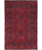 Afghan 3'3'' X 4'11'' Hand-Knotted Wool Rug 3'3'' x 4'11'' (98 X 148) / Red / N/A