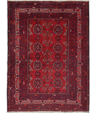 Afghan 3'5'' X 4'8'' Hand-Knotted Wool Rug 3'5'' x 4'8'' (103 X 140) / Red / N/A