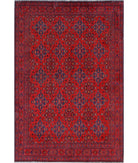 Afghan 6'5'' X 9'8'' Hand-Knotted Wool Rug 6'5'' x 9'8'' (193 X 290) / Red / N/A