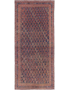 Afshar 6' 3" X 15' 1" Hand-Knotted Wool Rug 6' 3" X 15' 1" (191 X 460) / Blue / Rust