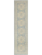 Ariana 3' 11" X 15' 9" Hand-Knotted Wool Rug 3' 11" X 15' 9" (119 X 480) / Blue / Beige