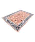 Ariana 6'0'' X 9'1'' Hand-Knotted Wool Rug 6'0'' x 9'1'' (180 X 273) / Rust / Blue