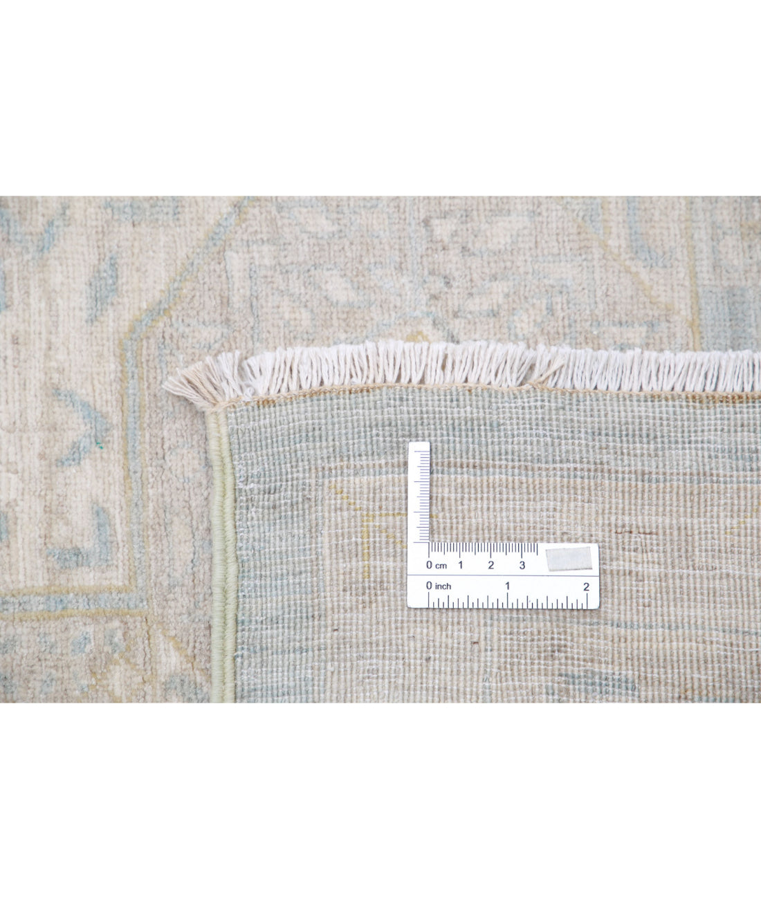 Mamluk 12'8'' X 17'1'' Hand-Knotted Wool Rug 12'8'' x 17'1'' (380 X 513) / Blue / Ivory