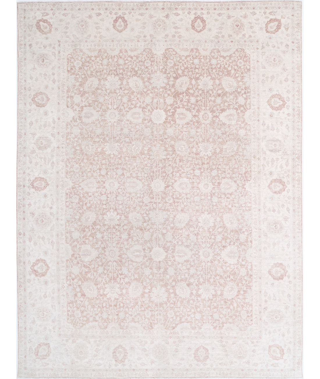 Ariana 8'10'' X 11'8'' Hand-Knotted Wool Rug 8'10'' x 11'8'' (265 X 350) / Brown / Ivory