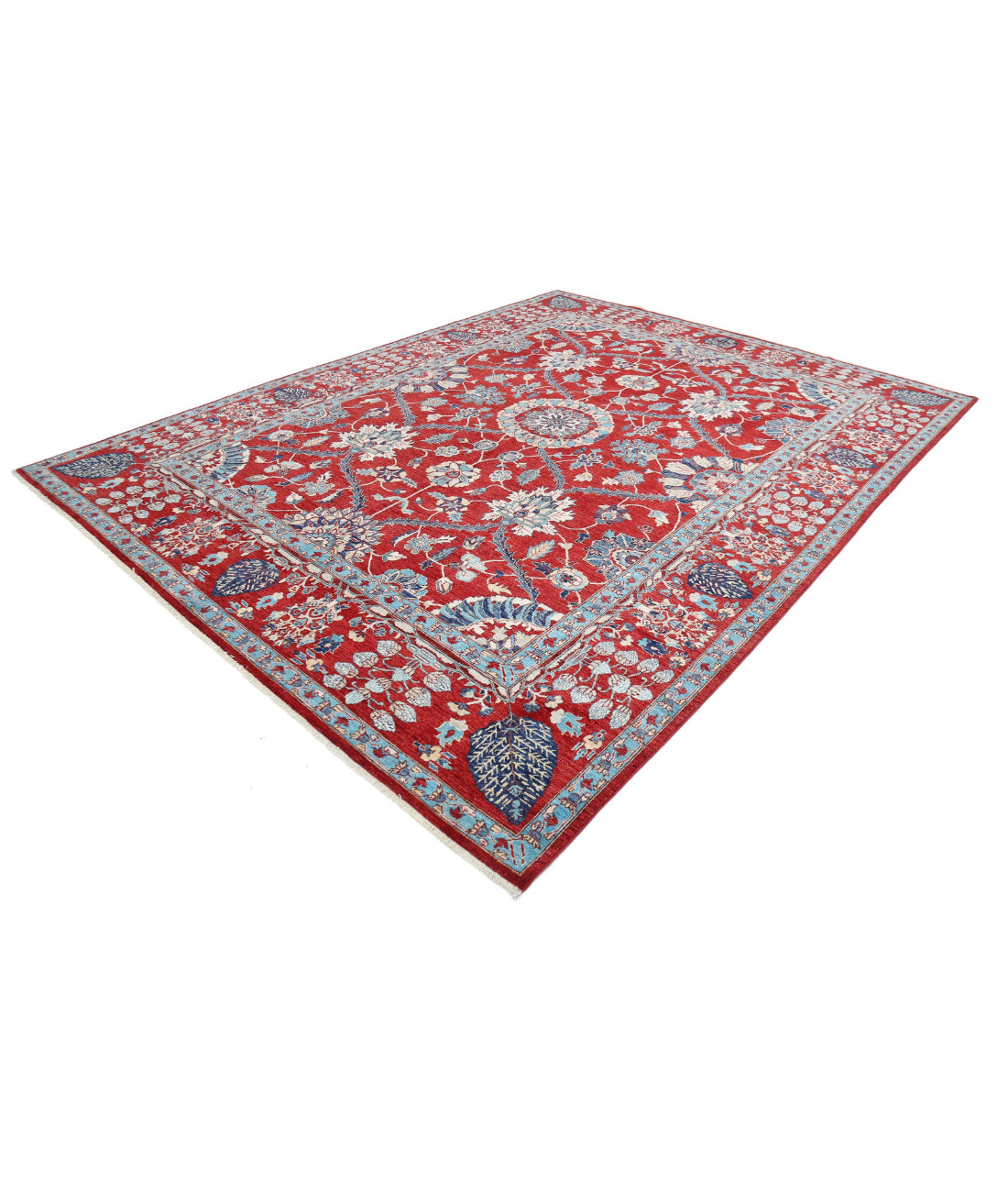 Ariana 9'0'' X 12'0'' Hand-Knotted Wool Rug 9'0'' x 12'0'' (270 X 360) / Red / Red