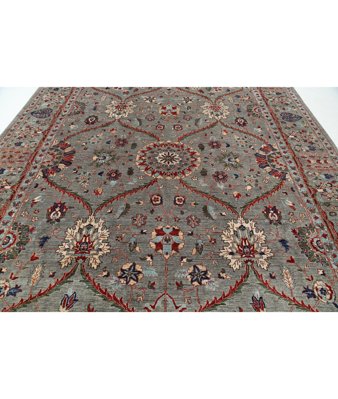 Ariana 10'1'' X 14'0'' Hand-Knotted Wool Rug 10'1'' x 14'0'' (303 X 420) / Grey / Grey