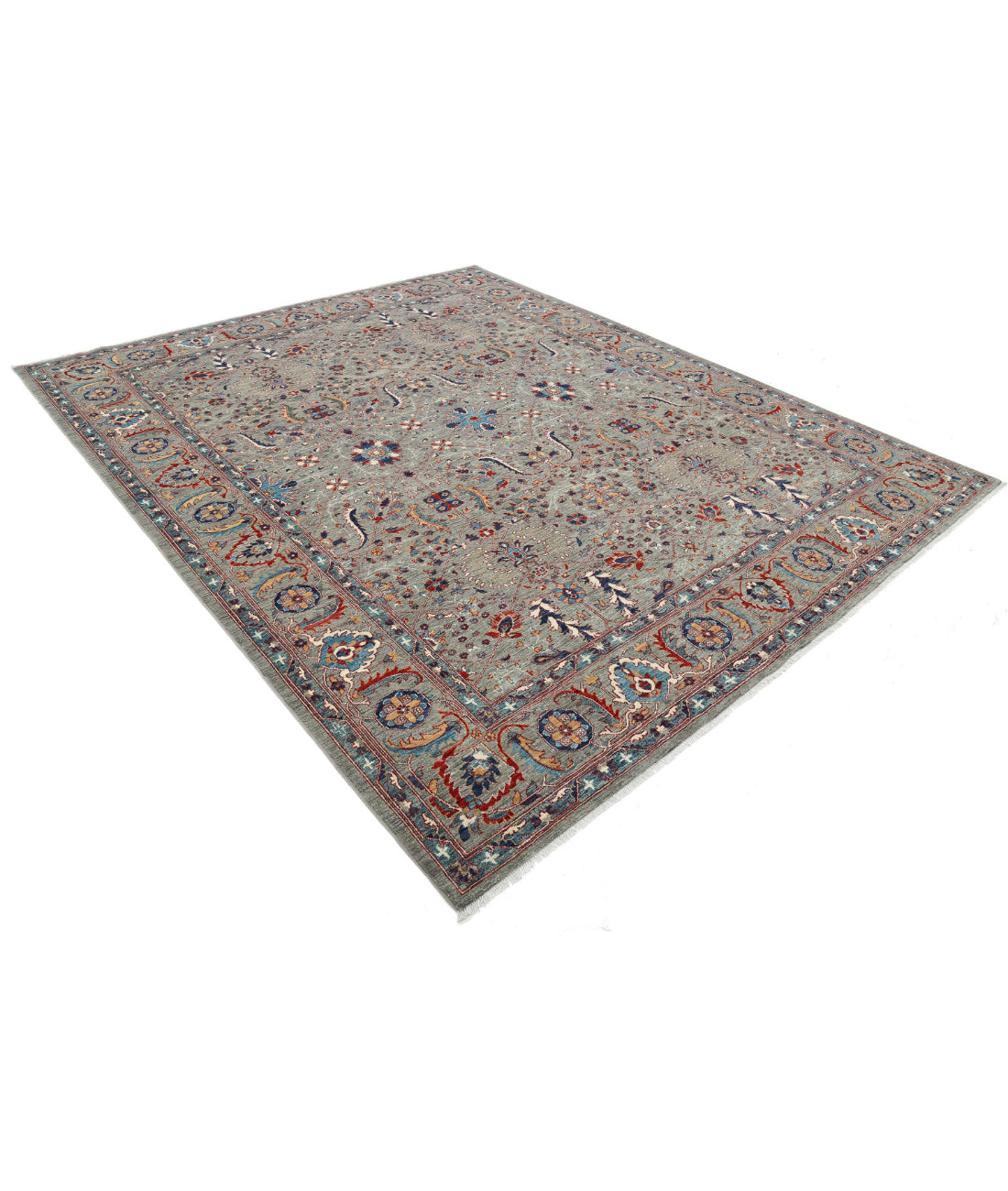 Ariana 8'2'' X 9'11'' Hand-Knotted Wool Rug 8'2'' x 9'11'' (245 X 298) / Grey / Grey