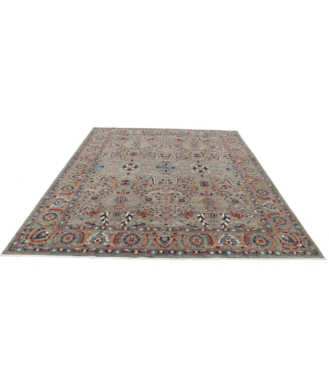 Ariana 8'2'' X 9'11'' Hand-Knotted Wool Rug 8'2'' x 9'11'' (245 X 298) / Grey / Grey
