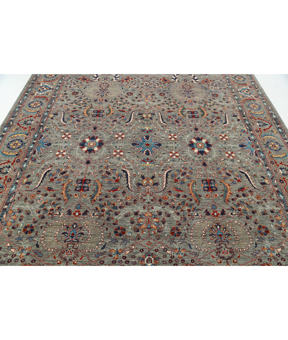 Ariana 8'2'' X 9'11'' Hand-Knotted Wool Rug 8'2'' x 9'11'' (245 X 298) / Grey / Grey