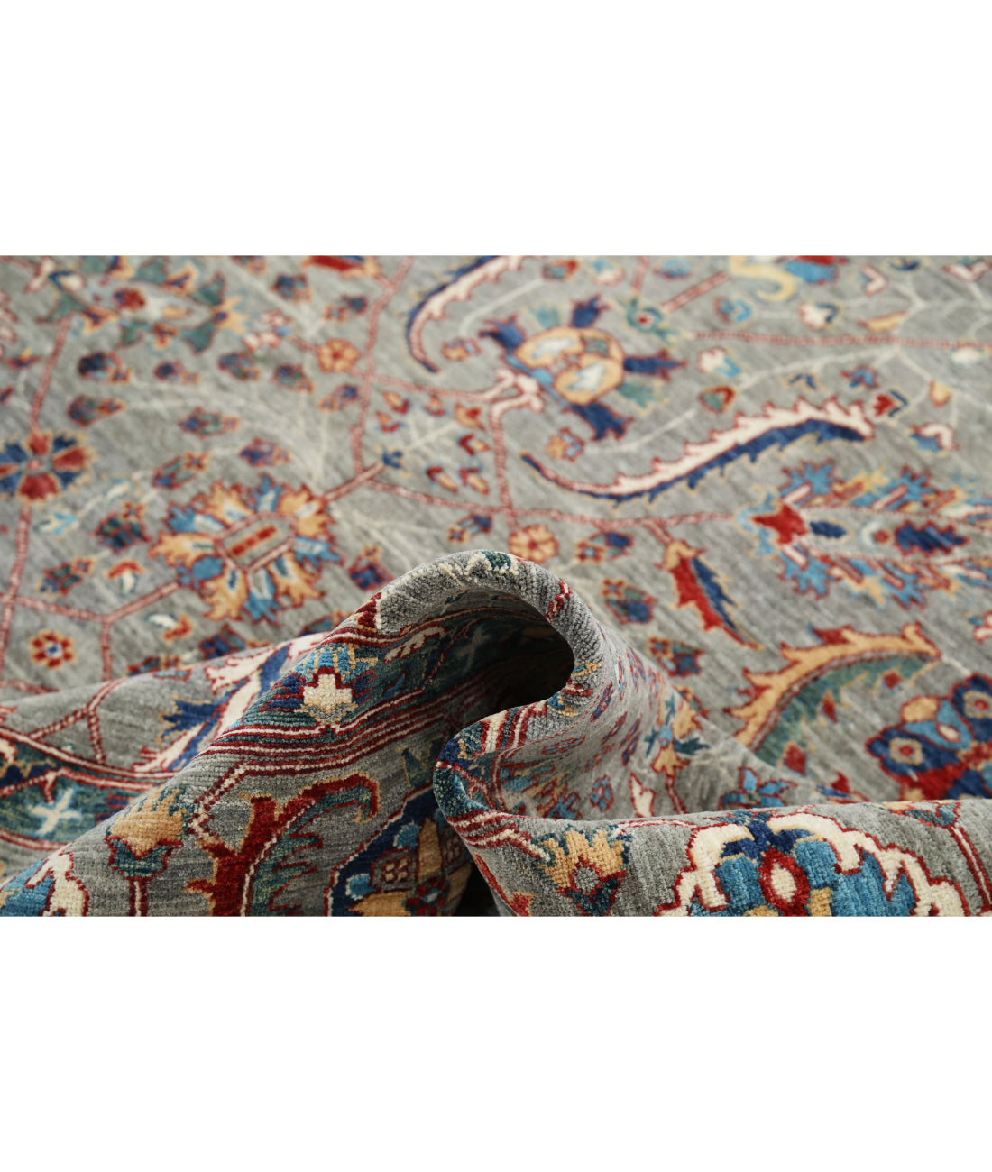 Ariana 8'2'' X 9'11'' Hand-Knotted Wool Rug 8'2'' x 9'11'' (245 X 298) / Grey / Grey