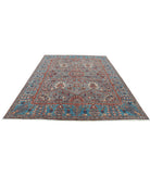 Ariana 7'11'' X 10'0'' Hand-Knotted Wool Rug 7'11'' x 10'0'' (238 X 300) / Grey / Teal