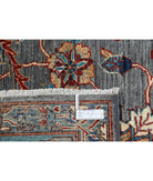 Ariana 7'11'' X 10'0'' Hand-Knotted Wool Rug 7'11'' x 10'0'' (238 X 300) / Grey / Teal