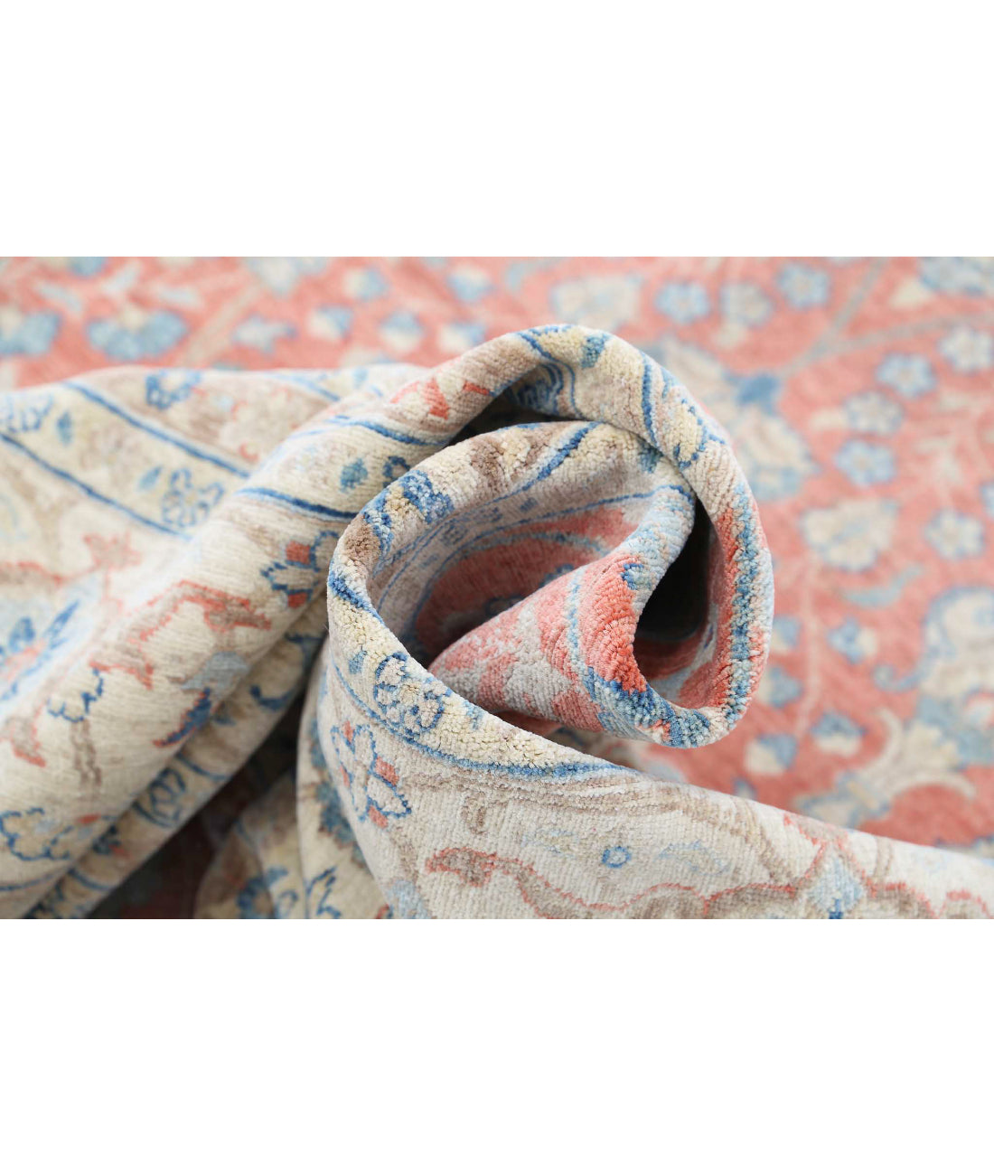 Ariana 9'11'' X 13'5'' Hand-Knotted Wool Rug 9'11'' x 13'5'' (298 X 403) / Pink / Ivory