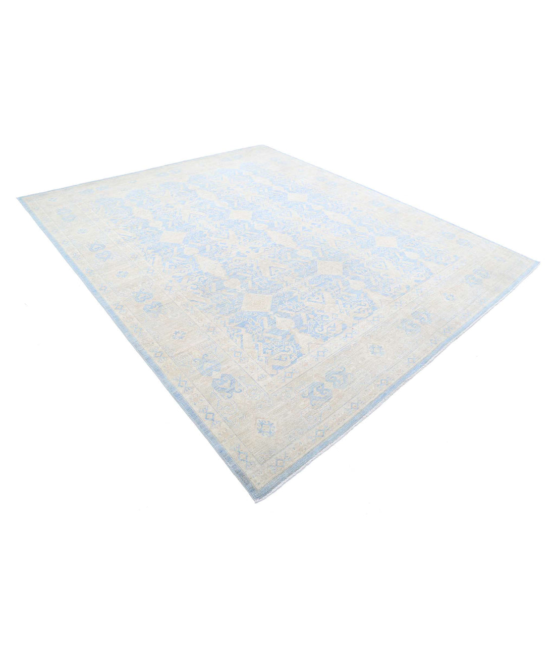 Ariana 8'3'' X 9'10'' Hand-Knotted Wool Rug 8'3'' x 9'10'' (248 X 295) / Blue / Gold