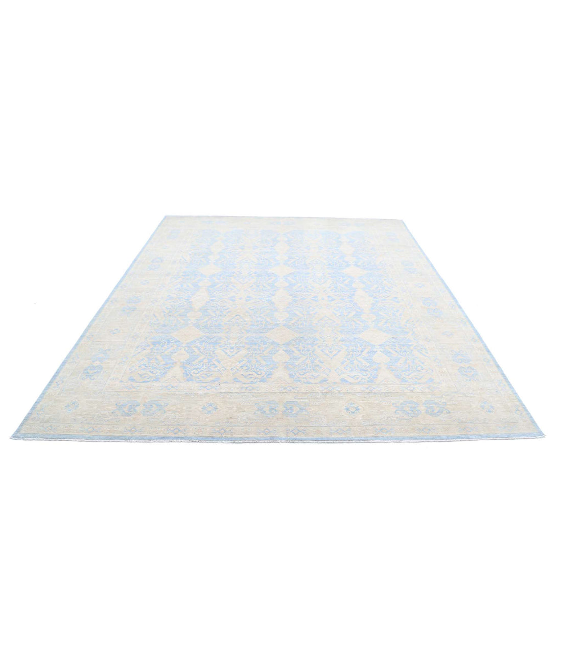 Ariana 8'3'' X 9'10'' Hand-Knotted Wool Rug 8'3'' x 9'10'' (248 X 295) / Blue / Gold